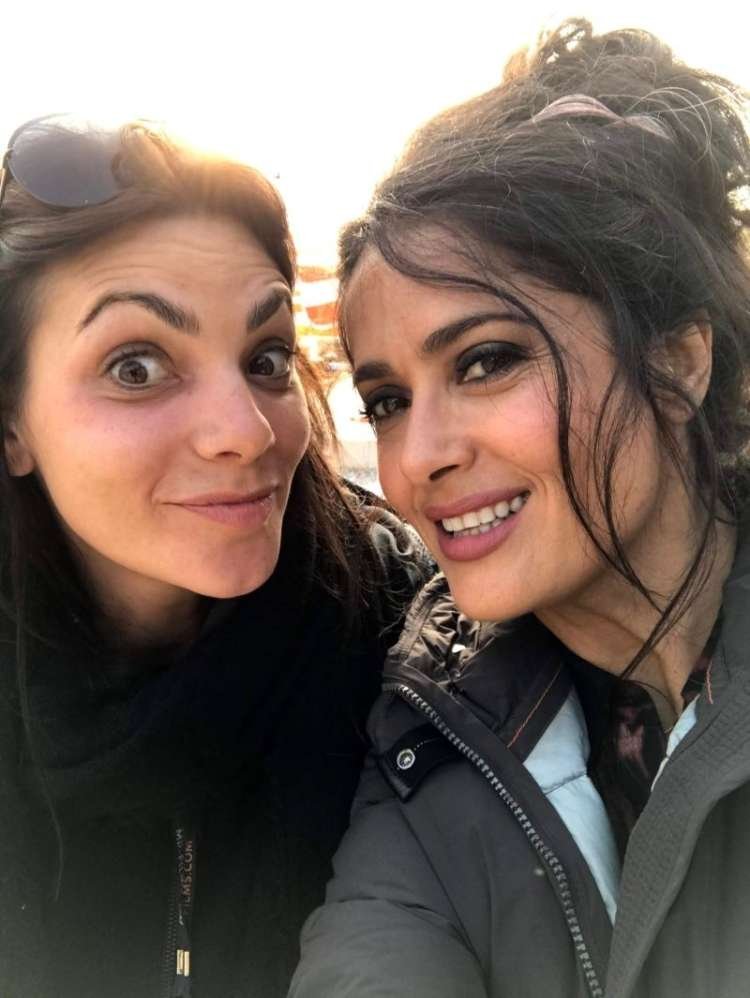 Nekdanji smučar Rok Perko zaigral v hollywoodskem filmu Tjaša Perko in Salma Hayek na snemanju filma Varuj mi ženo