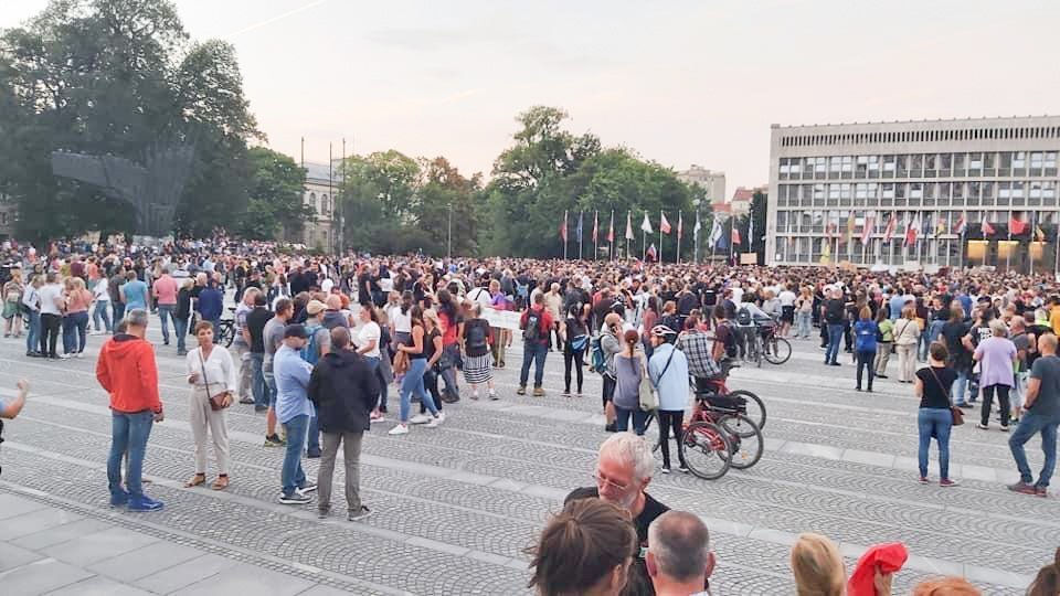 Na protestu so bili kritični do vlade in aktualnega sklica državnega zbora, ki da ne uživata več zaupanja ljudi, zato so jih med skandiranjem pozvali k odstopu.Zoran Stevanović iz stranke Resni.ca je ocenil, da si želi oblast le spreti narod med sabo.