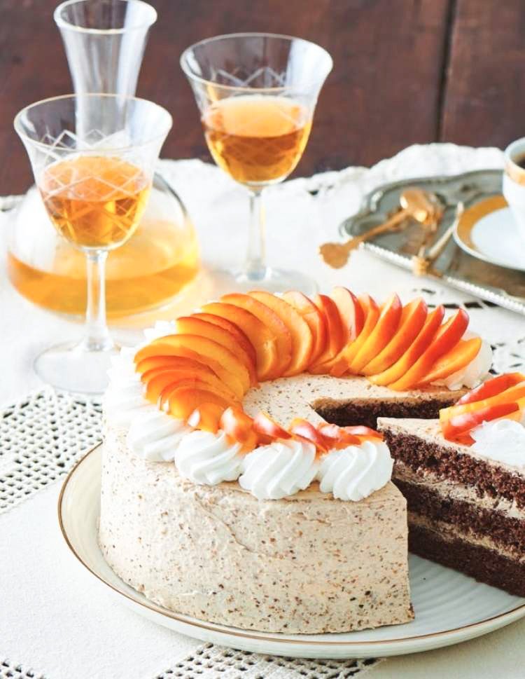 Sestavine za biskvit, nadev. Postopek priprave za recept - Kostanjeva torta.