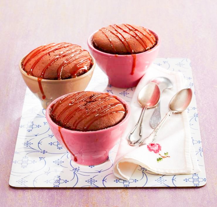 Postopek priprave - Recept : Čokoladno karamelni sufle